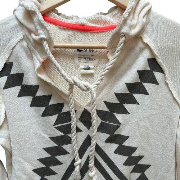 Billabong Long Sleeve Hoodie Pullover Aztec Western Boho Beachy Size S - Picture 3 of 7